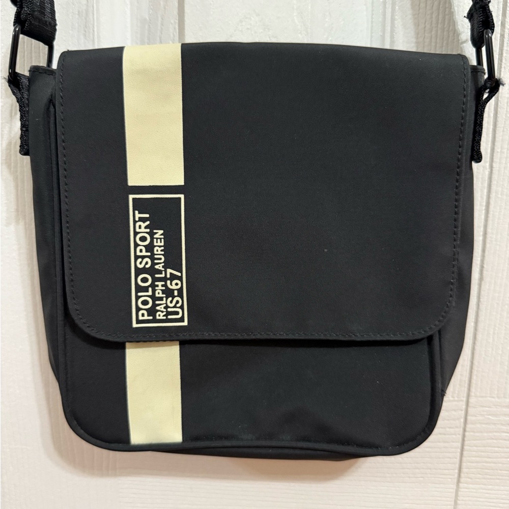 Vintage Polo Sport Ralph Lauren US-67 Black Nylon Crossbody Bag – Y2K Streetwear